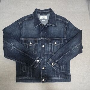 CLOSED distressed medium wash denim jacket
